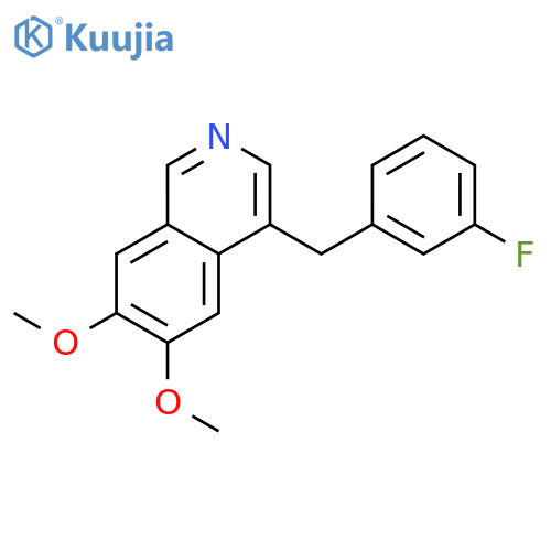 Isoquinoline, 4-[(3-fluorophenyl)methyl]-6,7-dimethoxy- structure