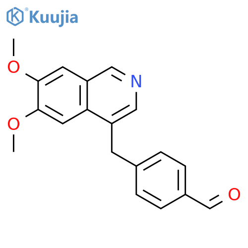Benzaldehyde, 4-[(6,7-dimethoxy-4-isoquinolinyl)methyl]- structure