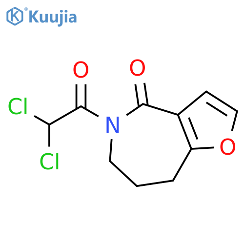 4H-Furo[3,2-c]azepin-4-one, 5-(dichloroacetyl)-5,6,7,8-tetrahydro- structure