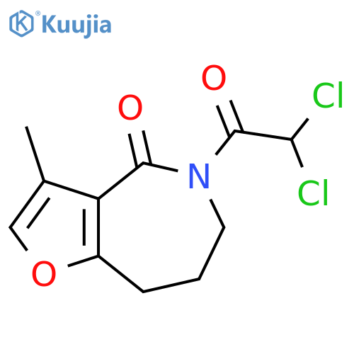 4H-Furo[3,2-c]azepin-4-one, 5-(2,2-dichloroacetyl)-5,6,7,8-tetrahydro-3-methyl- structure