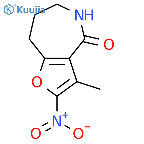 4H-Furo[3,2-c]azepin-4-one,5,6,7,8-tetrahydro-3-methyl-2-nitro- structure