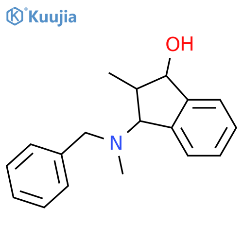 1H-Inden-1-ol, 2,3-dihydro-2-methyl-3-[methyl(phenylmethyl)amino]- structure