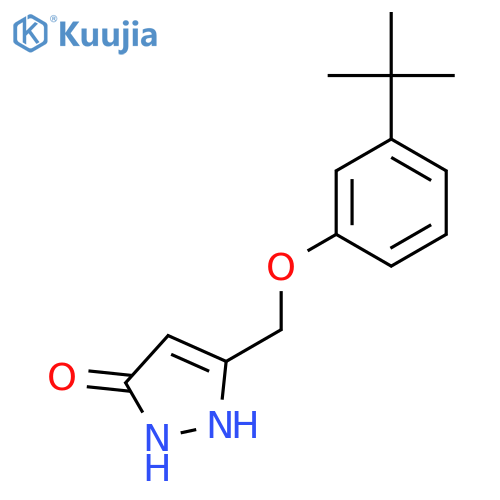 3H-Pyrazol-3-one, 5-[[3-(1,1-dimethylethyl)phenoxy]methyl]-1,2-dihydro- structure