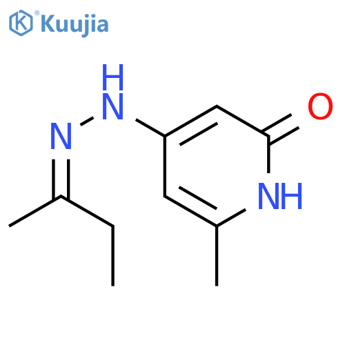 4-[(2z)-2-butan-2-ylidenehydrazinyl]-6-methyl-1h-pyridin-2-one structure
