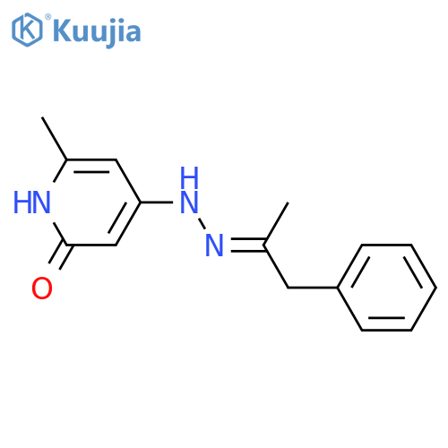2(1H)-Pyridinone, 6-methyl-4-[(1-methyl-2-phenylethylidene)hydrazino]- structure
