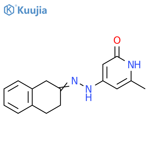 2(1H)-Pyridinone,4-[(3,4-dihydro-2(1H)-naphthalenylidene)hydrazino]-6-methyl- structure