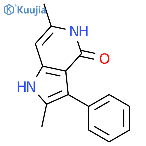 4H-Pyrrolo[3,2-c]pyridin-4-one, 1,5-dihydro-2,6-dimethyl-3-phenyl- structure