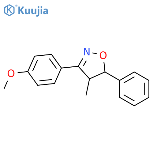 Isoxazole, 4,5-dihydro-3-(4-methoxyphenyl)-4-methyl-5-phenyl-, trans- structure
