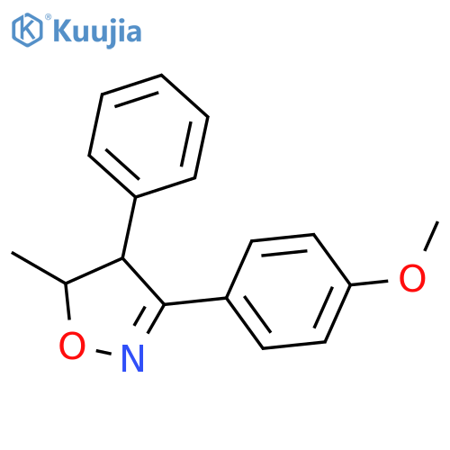 Isoxazole, 4,5-dihydro-3-(4-methoxyphenyl)-5-methyl-4-phenyl-, trans- structure