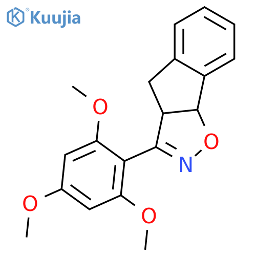 4H-Indeno[2,1-d]isoxazole, 3a,8b-dihydro-3-(2,4,6-trimethoxyphenyl)- structure