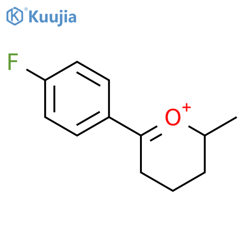 Pyrylium, 6-(4-fluorophenyl)-2,3,4,5-tetrahydro-2-methyl- structure