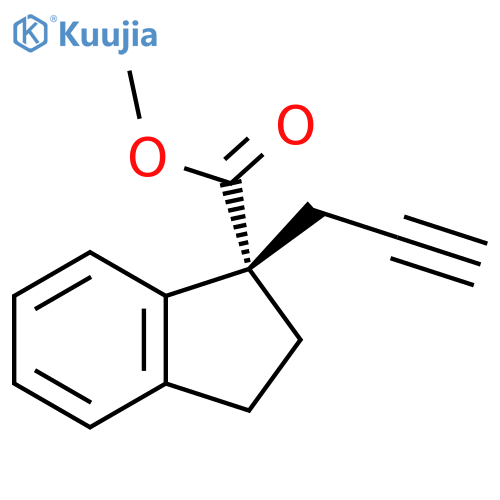1H-Indene-1-carboxylic acid, 2,3-dihydro-1-(2-propynyl)-, methyl ester, (S)- (9CI) structure
