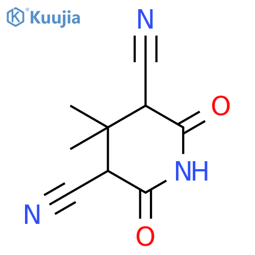 4,4-Dimethyl-2,6-dioxopiperidine-3,5-dicarbonitrile structure