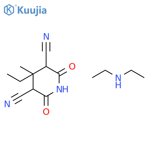 4-ethyl-4-methyl-2,6-dioxopiperidine-3,5-dicarbonitrile - N-ethylethanamine (1:1) structure