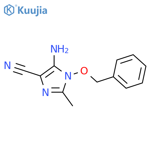 1H-Imidazole-4-carbonitrile, 5-amino-2-methyl-1-(phenylmethoxy)- structure