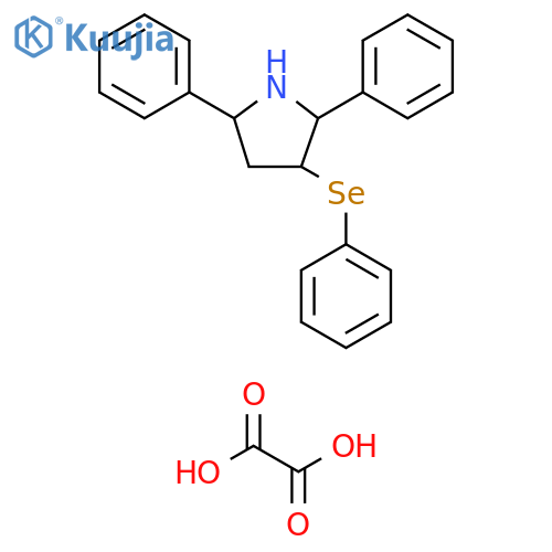 Pyrrolidine, 2,5-diphenyl-3-(phenylseleno)-, ethanedioate structure