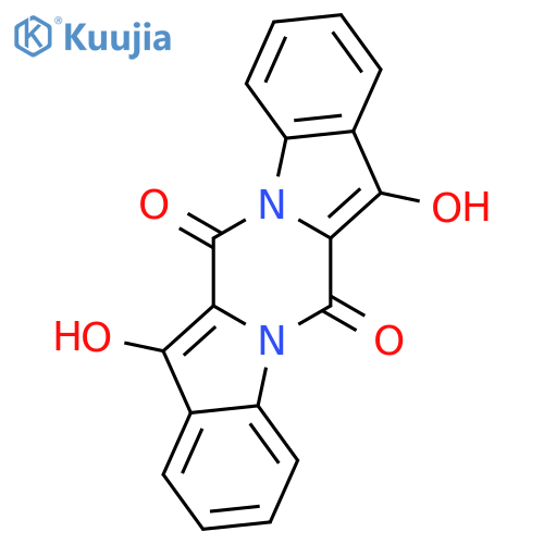 6H,13H-Pyrazino[1,2-a:4,5-a']diindole-6,13-dione, 7,14-dihydroxy- structure