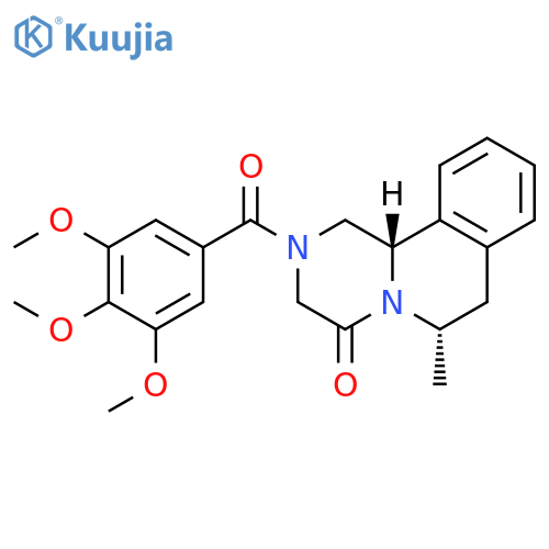 4H-Pyrazino[2,1-a]isoquinolin-4-one, 1,2,3,6,7,11b-hexahydro-6-methyl-2-(3,4,5-trimethoxybenzoyl)-, trans- (9CI) structure