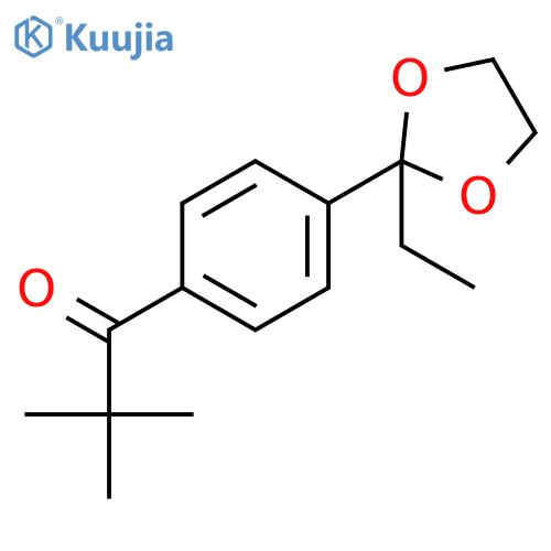 1-Propanone, 1-[4-(2-ethyl-1,3-dioxolan-2-yl)phenyl]-2,2-dimethyl- structure