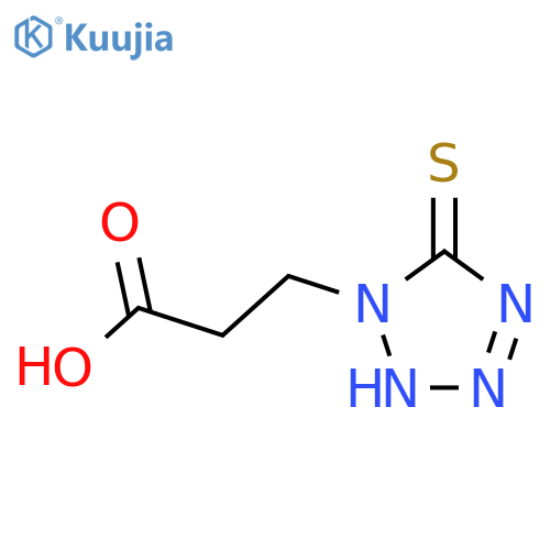 3-(5-sulfanyl-1H-1,2,3,4-tetrazol-1-yl)propanoic acid structure