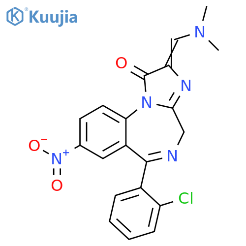 (Z)-6-(2-chlorophenyl)-2-((dimethylamino)methylene)-8-nitro-2,4-dihydro-1H-benzo[f]imidazo[1,2-a][1,4]diazepin-1-one(WXG03423) structure