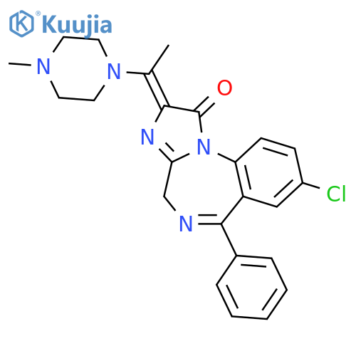 (2Z)-8-chloro-2-[1-(4-methylpiperazin-1-yl)ethylidene]-6-phenyl-2,4-dihydro-1H-imidazo[1,2-a][1,4]benzodiazepin-1-one structure