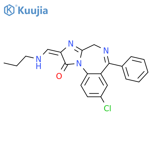1H-Imidazo[1,2-a][1,4]benzodiazepin-1-one,8-chloro-2,4-dihydro-6-phenyl-2-[(propylamino)methylene]- structure