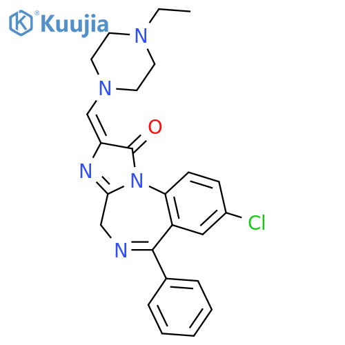 (2E)-8-chloro-2-[(4-ethylpiperazin-1-yl)methylidene]-6-phenyl-2,4-dihydro-1H-imidazo[1,2-a][1,4]benzodiazepin-1-one structure