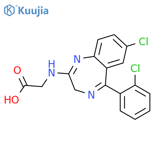 Glycine, N-[7-chloro-5-(2-chlorophenyl)-3H-1,4-benzodiazepin-2-yl]- structure