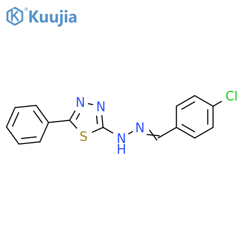Benzaldehyde, 4-chloro-, (5-phenyl-1,3,4-thiadiazol-2-yl)hydrazone structure