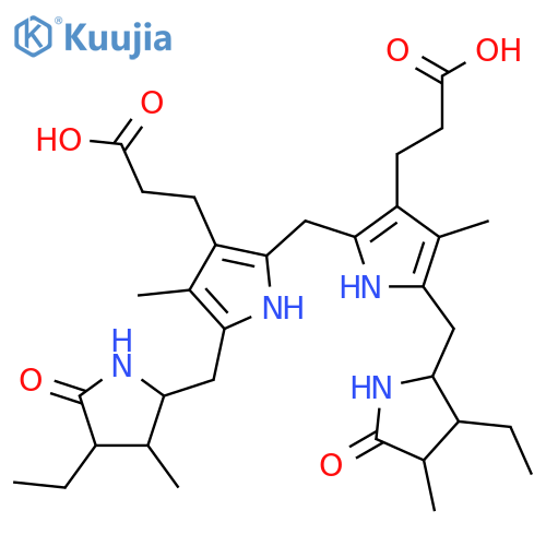 21H-Biline-8,12-dipropanoicacid,2,17-diethyl-1,2,3,4,5,10,15,16,17,18,19,22,23,24-tetradecahydro-3,7,13,18-tetramethyl-1,19-dioxo-,(2R,3R,4S,16S,17R,18R)- structure