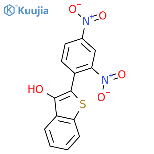 Benzo[b]thiophene-3-ol, 2-(2,4-dinitrophenyl)- structure