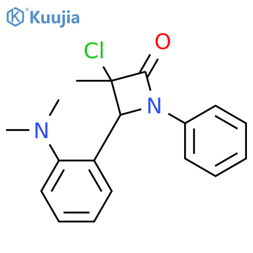 2-Azetidinone, 3-chloro-4-[2-(dimethylamino)phenyl]-3-methyl-1-phenyl- structure