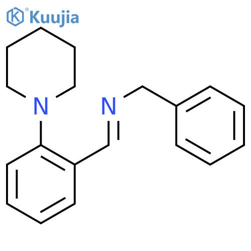 Benzenemethanamine, N-[[2-(1-piperidinyl)phenyl]methylene]- structure
