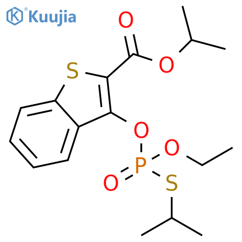 Benzo[b]thiophene-2-carboxylic acid, 3-[[ethoxy[(1-methylethyl)thio]phosphinyl]oxy]-, 1-methylethyl ester structure