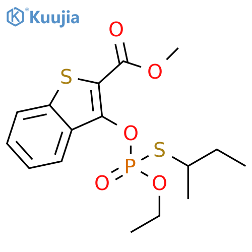 Benzo[b]thiophene-2-carboxylic acid, 3-[[ethoxy[(1-methylpropyl)thio]phosphinyl]oxy]-, methyl ester structure