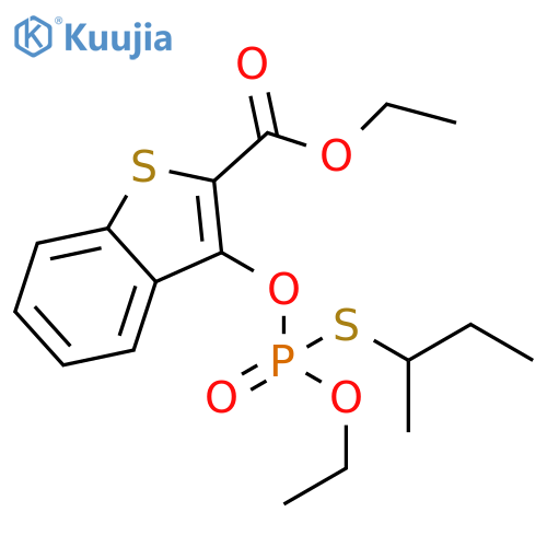 Benzo[b]thiophene-2-carboxylic acid, 3-[[ethoxy[(1-methylpropyl)thio]phosphinyl]oxy]-, ethyl ester structure