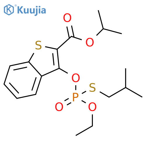 Benzo[b]thiophene-2-carboxylic acid, 3-[[ethoxy[(2-methylpropyl)thio]phosphinyl]oxy]-, 1-methylethyl ester structure