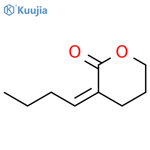 2H-Pyran-2-one, 3-butylidenetetrahydro-, (Z)- structure