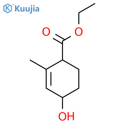 2-Cyclohexene-1-carboxylic acid, 4-hydroxy-2-methyl-, ethyl ester, cis- structure