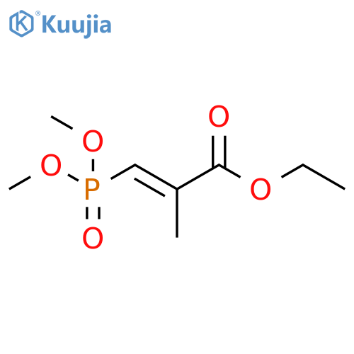 2-Propenoic acid, 3-(dimethoxyphosphinyl)-2-methyl-, ethyl ester, (E)- structure