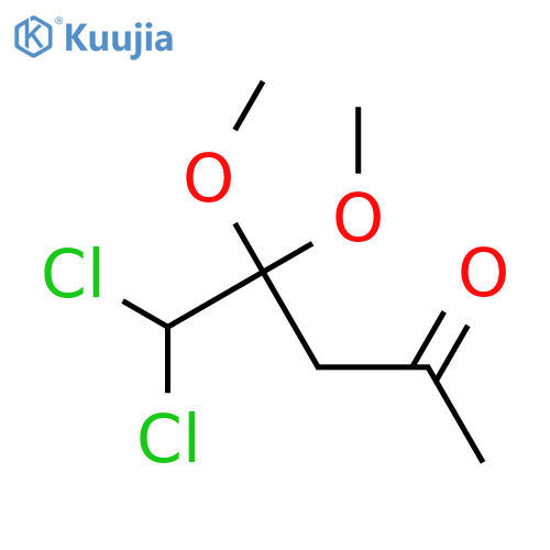 2-Pentanone, 5,5-dichloro-4,4-dimethoxy- structure