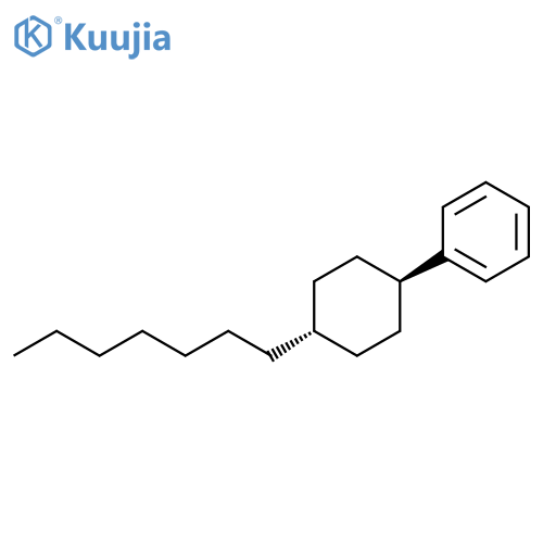 Benzene, (4-heptylcyclohexyl)-, trans- structure