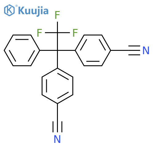 Benzonitrile, 4,4'-(2,2,2-trifluoro-1-phenylethylidene)bis- structure