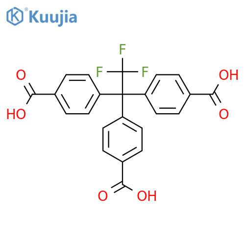 Benzoic acid, 4,4',4''-(trifluoroethylidyne)tris- structure