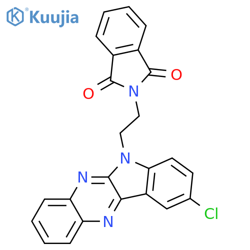 2-(2-{9-chloro-6H-indolo2,3-bquinoxalin-6-yl}ethyl)-2,3-dihydro-1H-isoindole-1,3-dione structure