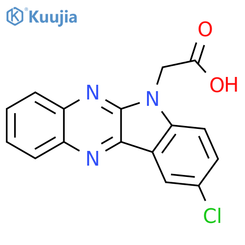 2-{9-chloro-6H-indolo2,3-bquinoxalin-6-yl}acetic acid structure