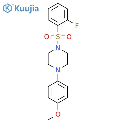 1-(2-fluorobenzenesulfonyl)-4-(4-methoxyphenyl)piperazine structure