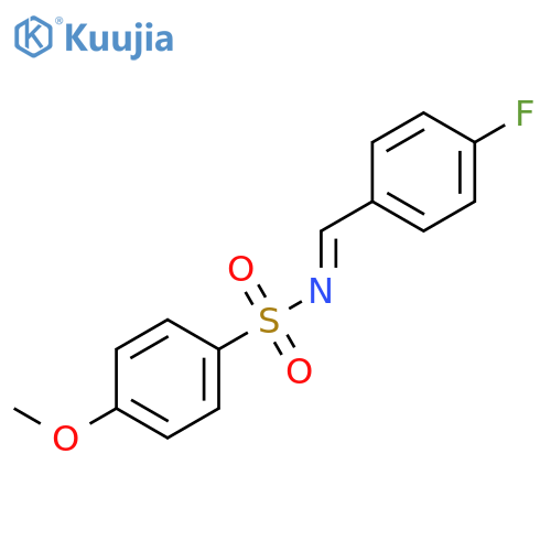 Benzenesulfonamide, N-[(4-fluorophenyl)methylene]-4-methoxy- structure