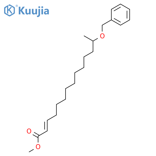 2-TETRADECENOIC ACID, 13-(PHENYLMETHOXY)-, METHYL ESTER structure